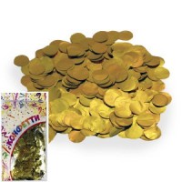 Конфетти фольгированные Круги Золото 300гр.